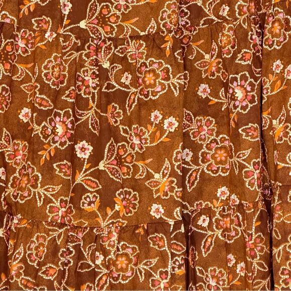 J Crew Tiered Pull On Floral Print Tiered Maxi Skirt Vintage Vines | XXL - Picture 7 of 8